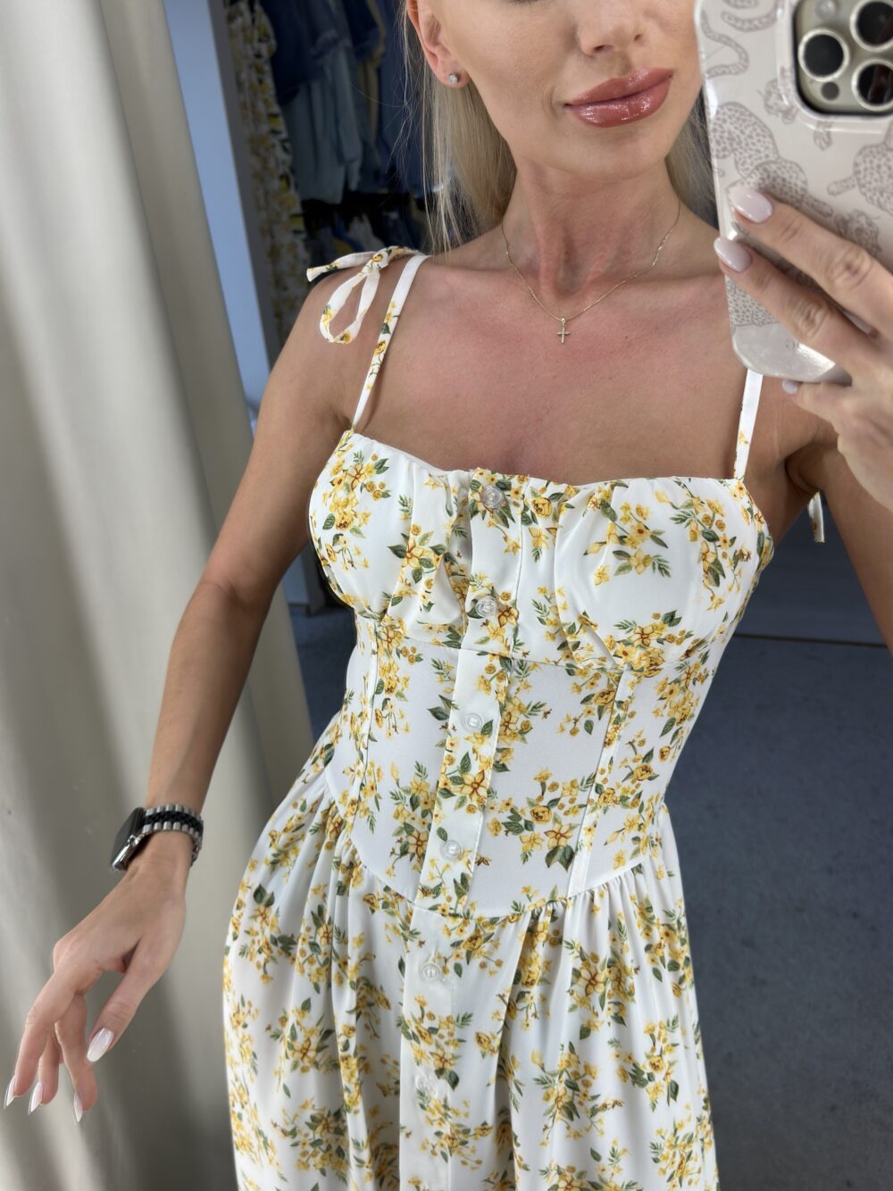 Suknelė įliemenuotu liemeniu - Image 4