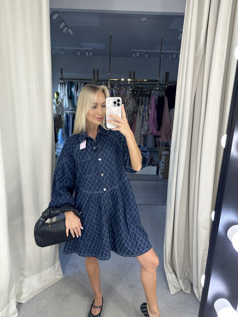 Džinsinė plati suknelė - Image 2