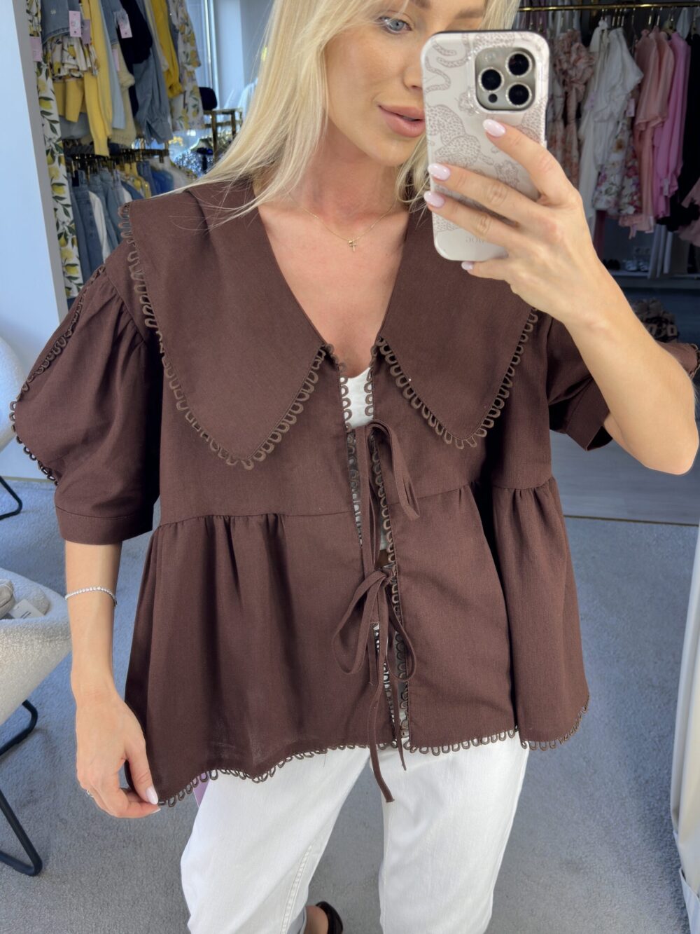 Lininė elegantiška palaidinė - Image 12