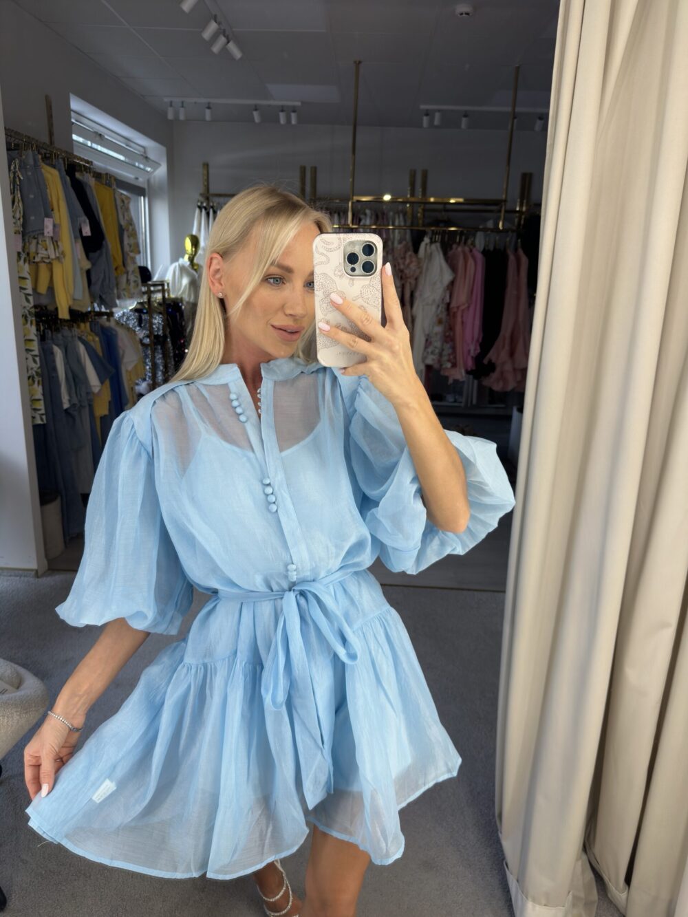 Žydra suknelė ELEGANCE - Image 3