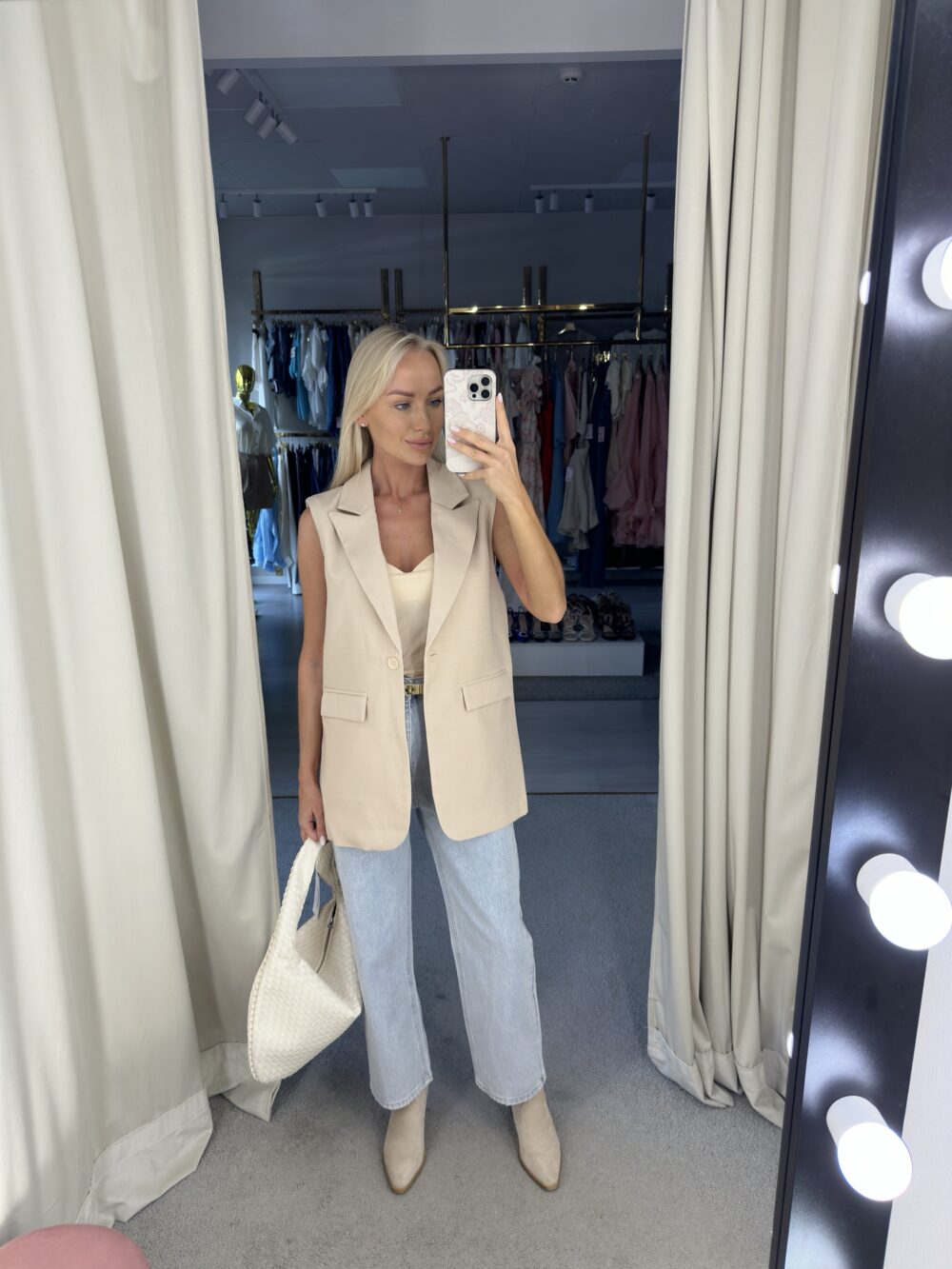 Klasikinė liemenė BEIGE - Image 3