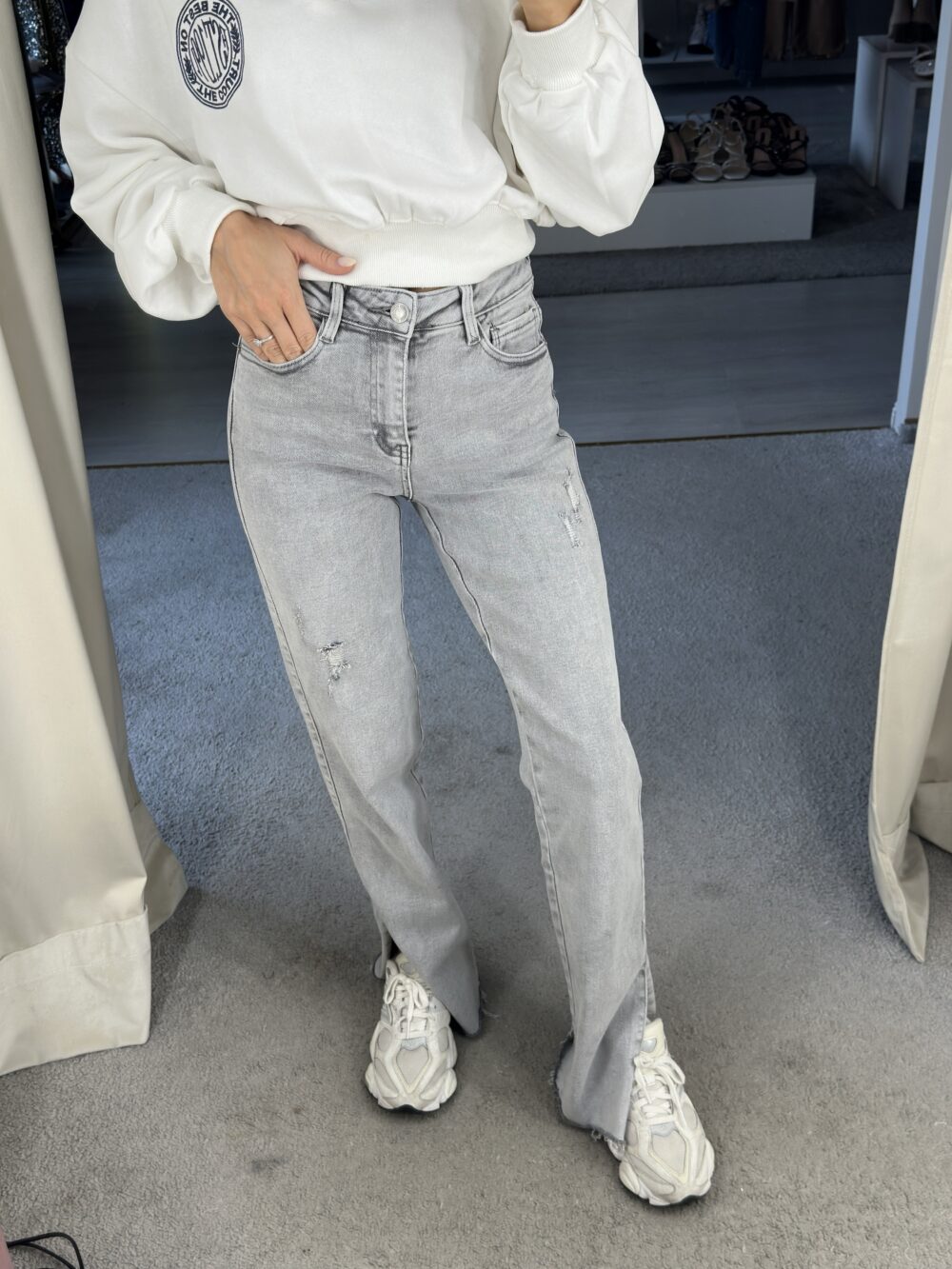 Džinsai GRAY SPLIT - Image 5