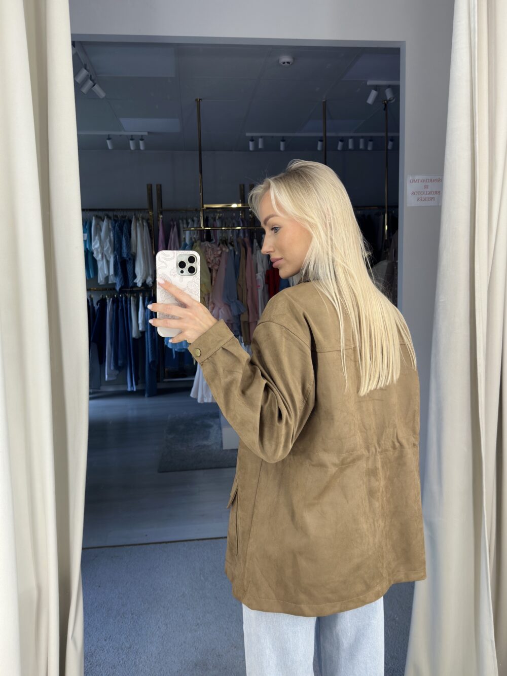 Dirbtinio zomšo striukė GUAPA - Image 7