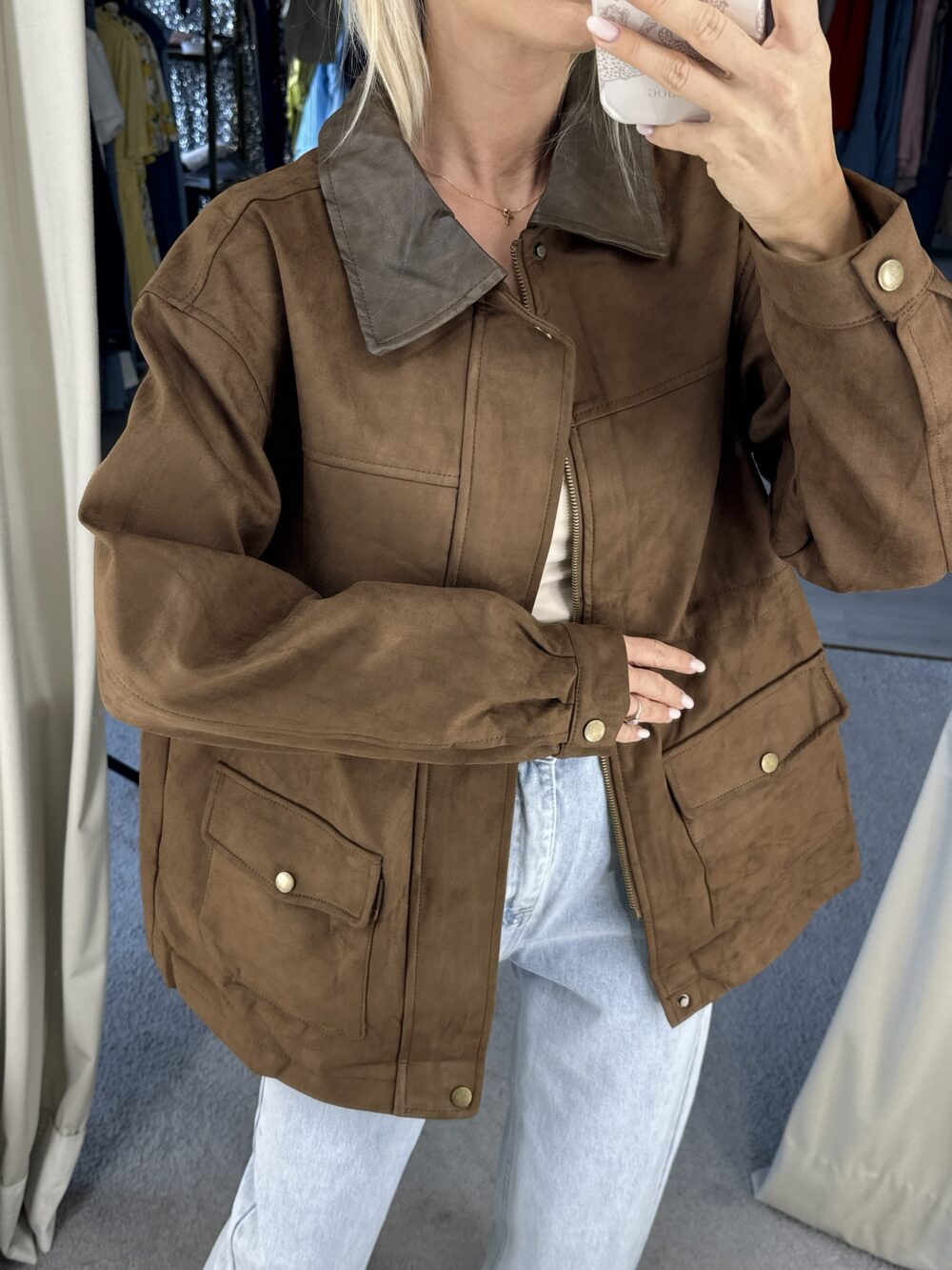 Dirbtinio zomšo striukė GUAPA - Image 14