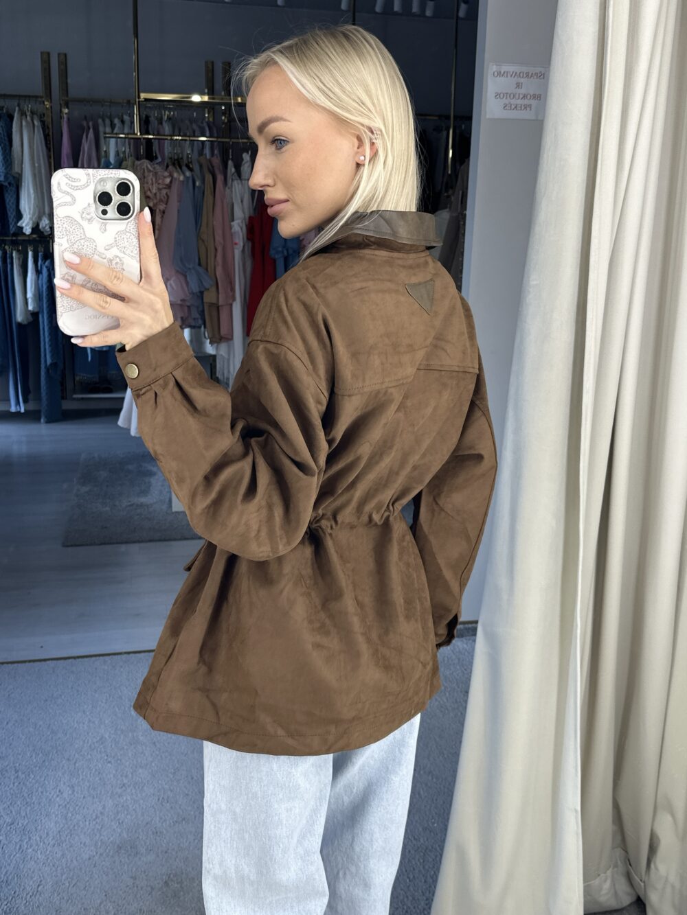 Dirbtinio zomšo striukė GUAPA - Image 12