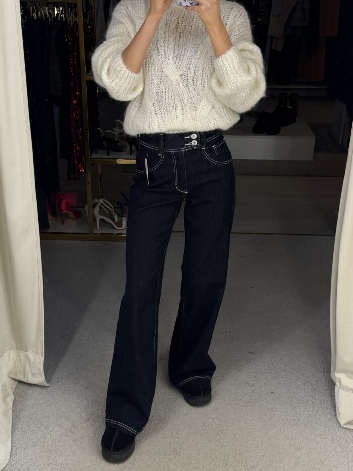 Tamsūs džinsai BUTTONED