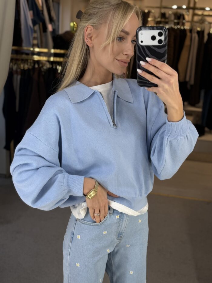 Žydras nertinukas zip