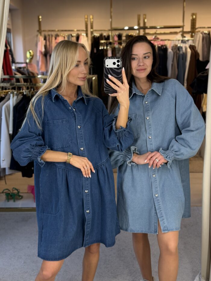 Džinsinė suknelė Snap Heart