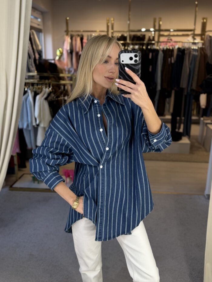 Džinsiniai marškiniai Striped