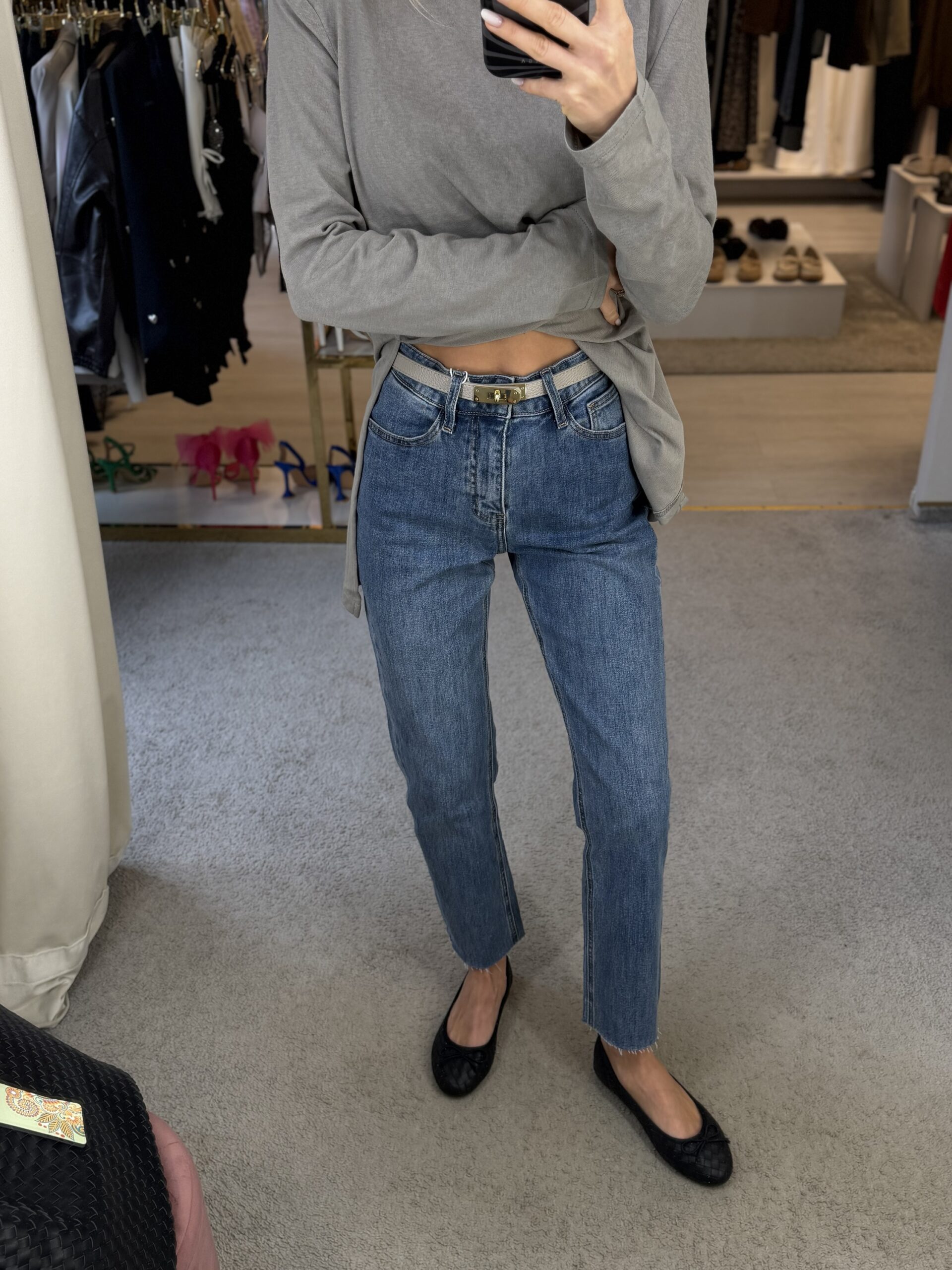 Džinsai Straight cut blue dark