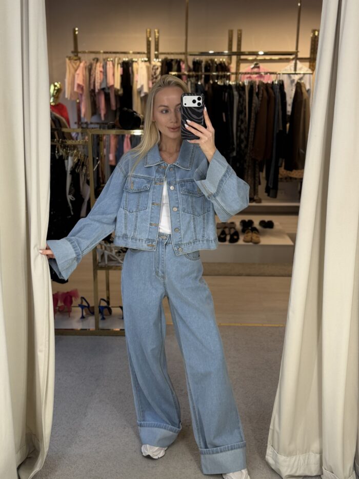 Džinsinis kostiumėlis Flam - Šviesiai mėlyna, S/M