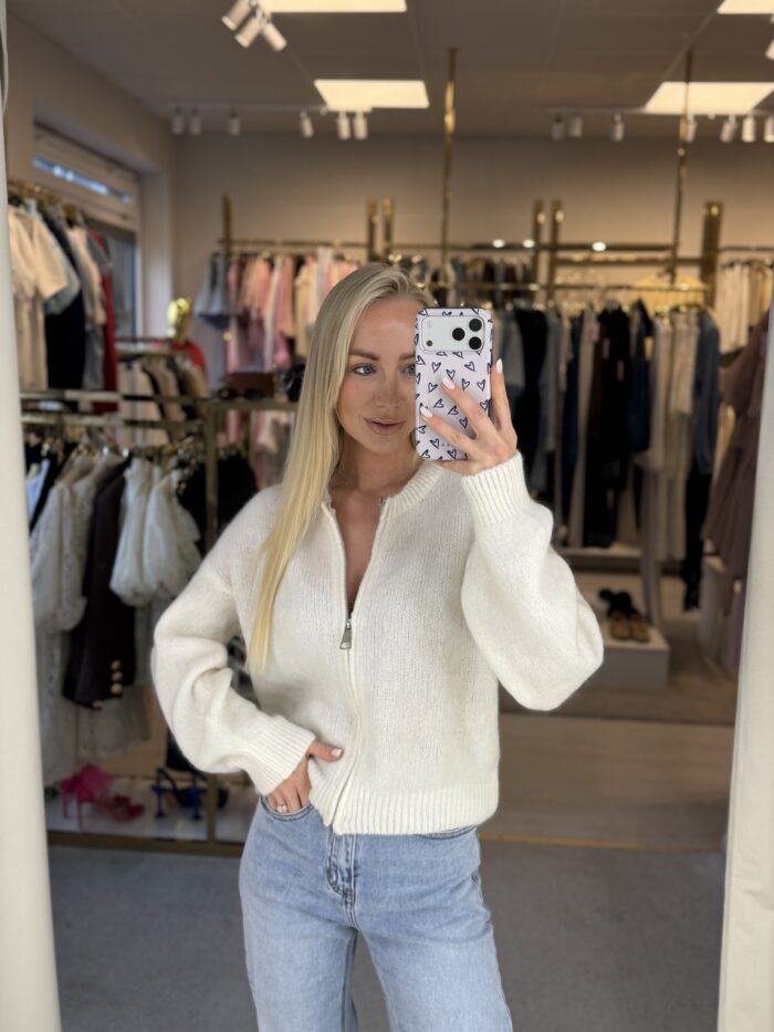 Megztinis zip up su mohera