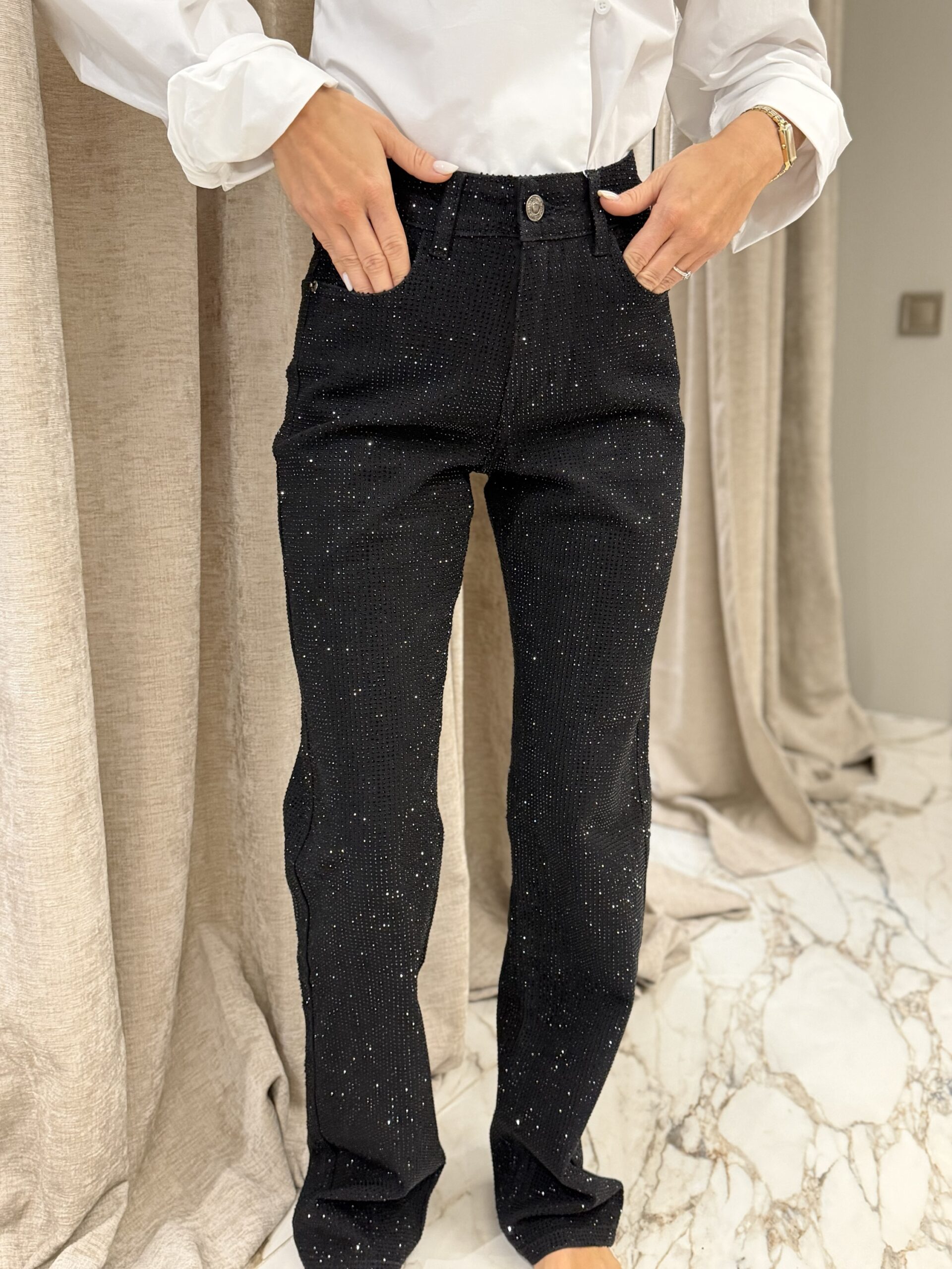 Džinsai SPARKLE BLACK